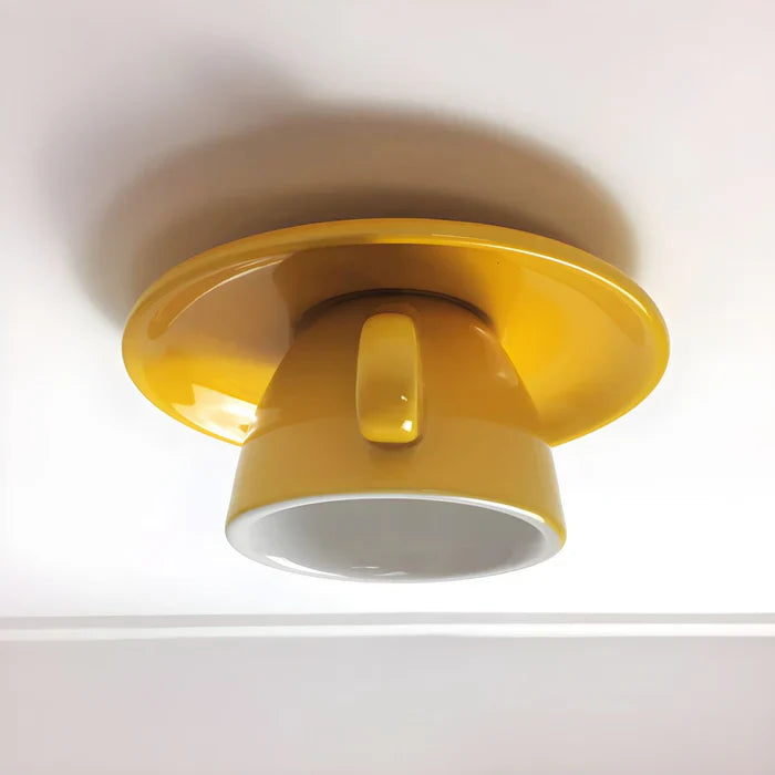 Coffee Cup Bedroom Flush Ceiling Lights