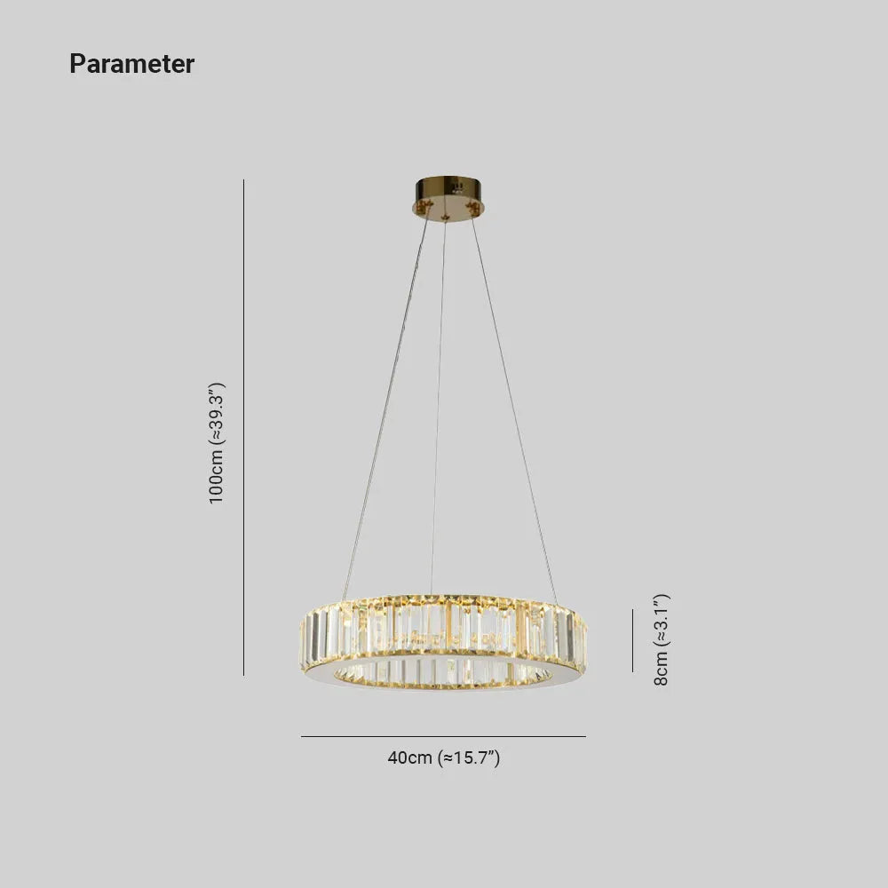 Fence Type Crystal Dining Room Pendant Light