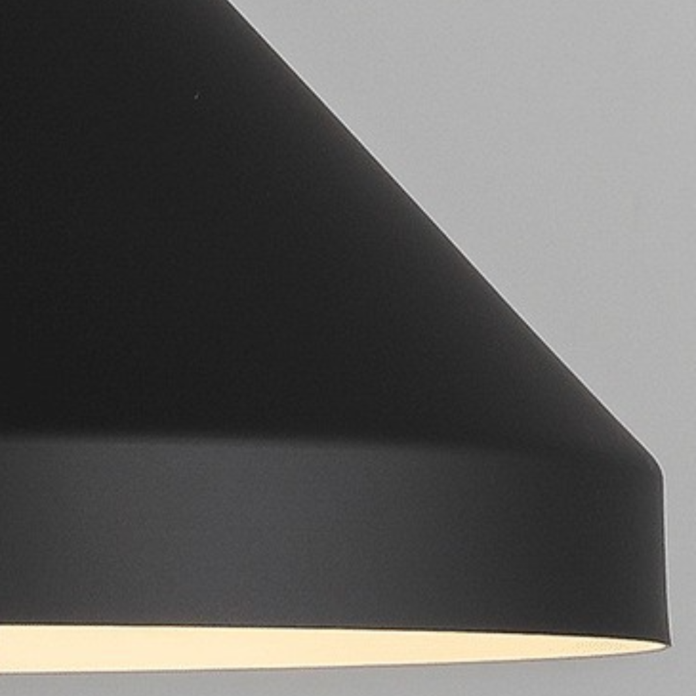 Black Cone-Shaped Shade Dining Room Pendant Light