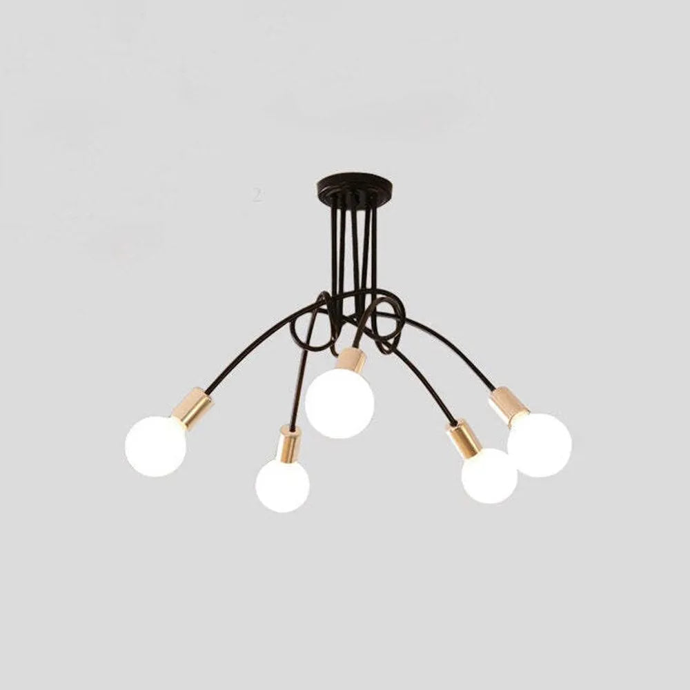 White Multi-Bulb Entwined Ceiling Light