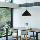 Black Cone-Shaped Shade Dining Room Pendant Light