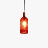 Colorful Glass Bottle Shape Bar Pendant Light