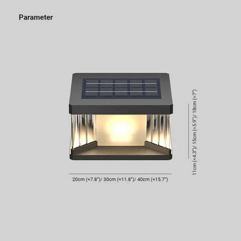 Modern Waterproof Solar Outdoor Pillar Lights