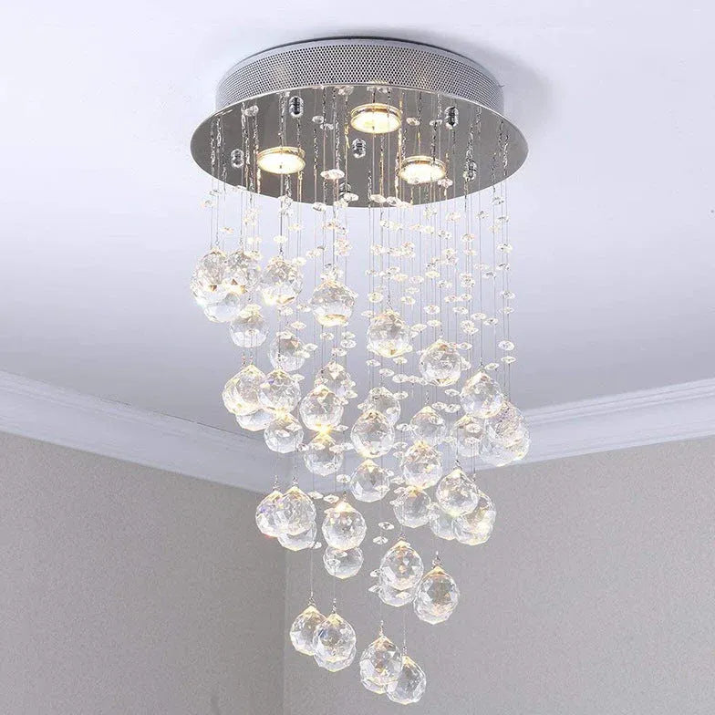 Disc Level Bedroom Glass Flush Ceiling Lights