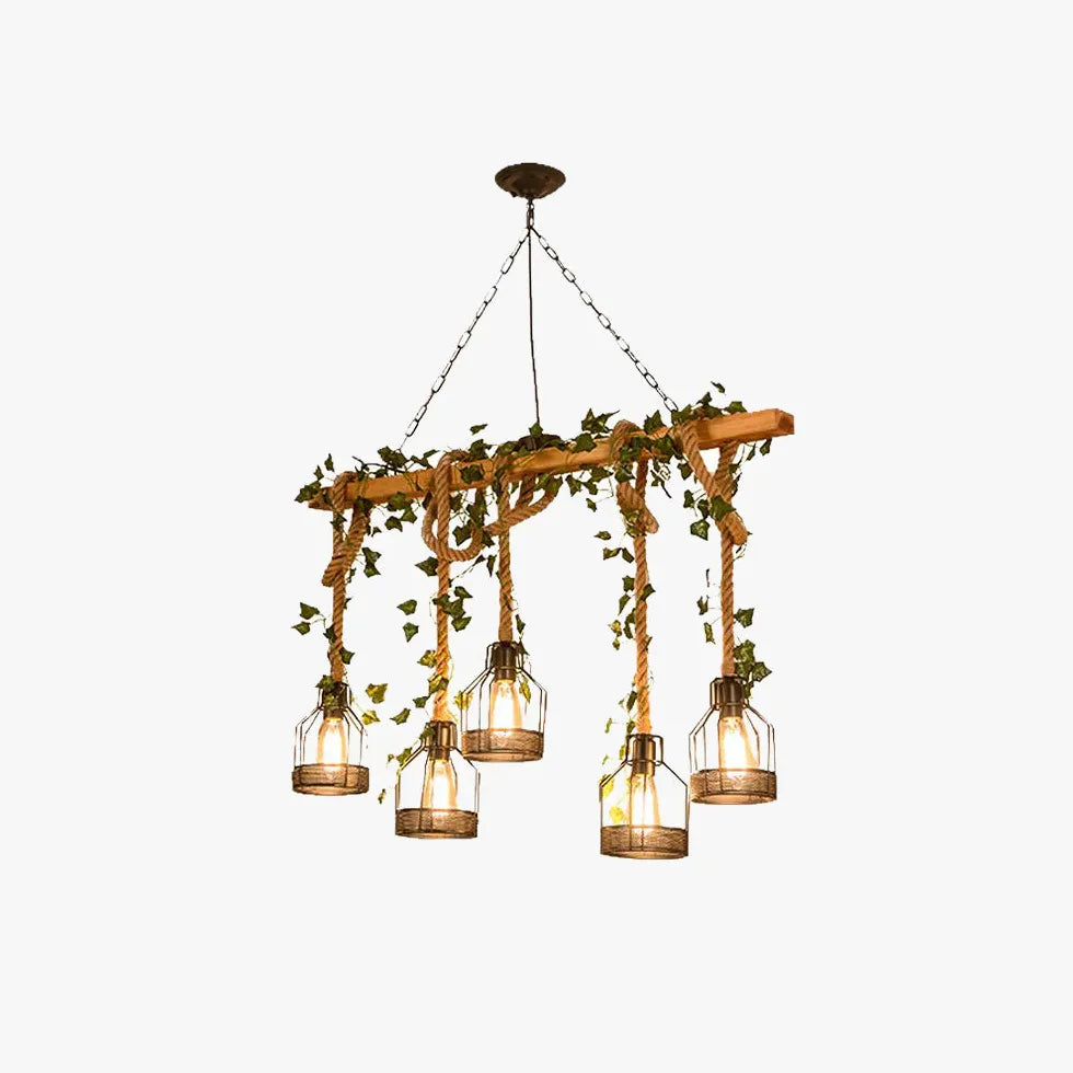 Rural Vintage Wooden Pendant Light