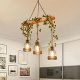 Rural Vintage Wooden Pendant Light