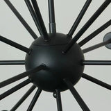 Star-Shaped Design Black Metal Industrial Pendant Light