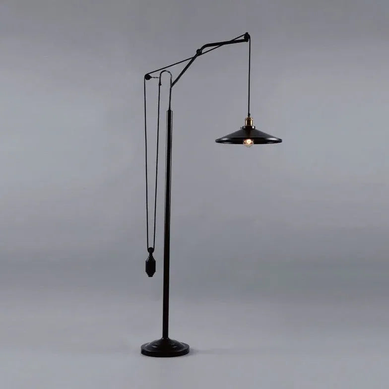 Adjustable Hanging Design Black Floor Lamp