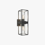 Black Rectangular Frame Outdoor Wall Light