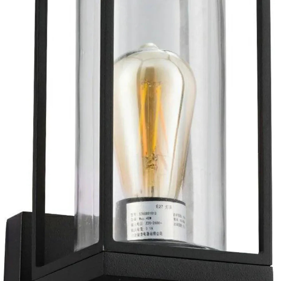 Black Rectangular Frame Outdoor Wall Light