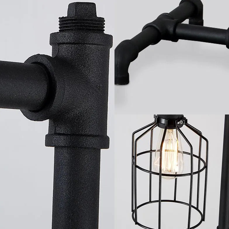 Three-Tier Lantern Design Industrial Floor Lamp