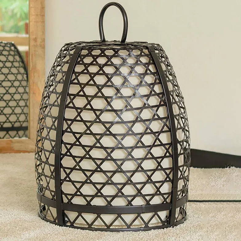 Woven Lantern Design Outdoor Floor Lamp