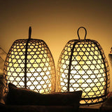 Woven Lantern Design Outdoor Floor Lamp