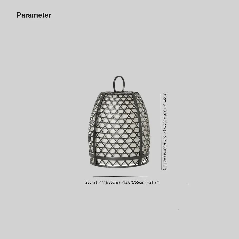 Woven Lantern Design Outdoor Floor Lamp