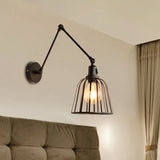 Iron lampshade Adjustable Industrial  Black Wall Lamps