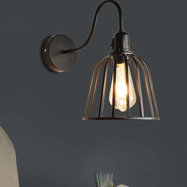 Iron lampshade Adjustable Industrial  Black Wall Lamps