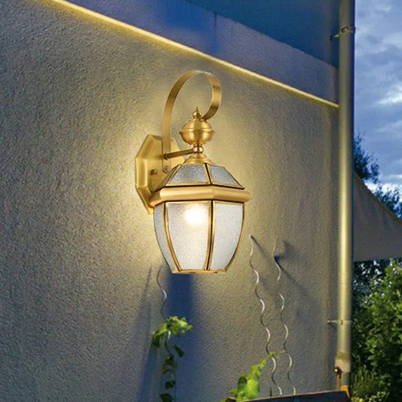 Vintage Brass Outdoor Lantern Lights