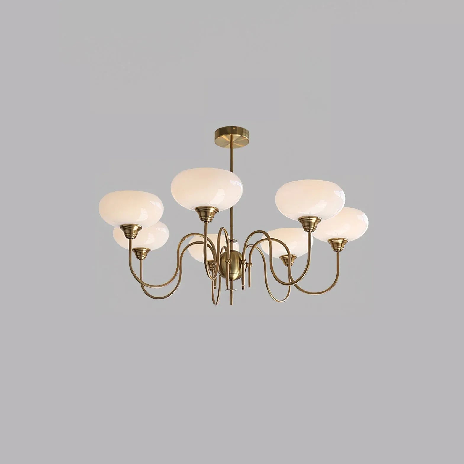 Milky White Glass Vintage Pendant Light