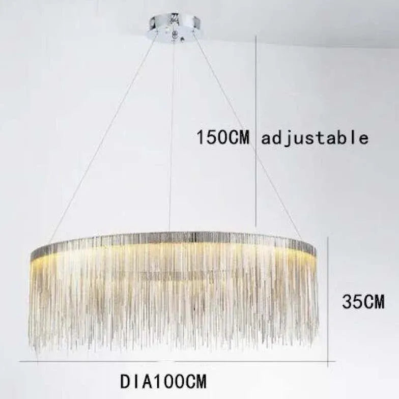 Ring-shaped Tassel Modern Luxury Pendant Light