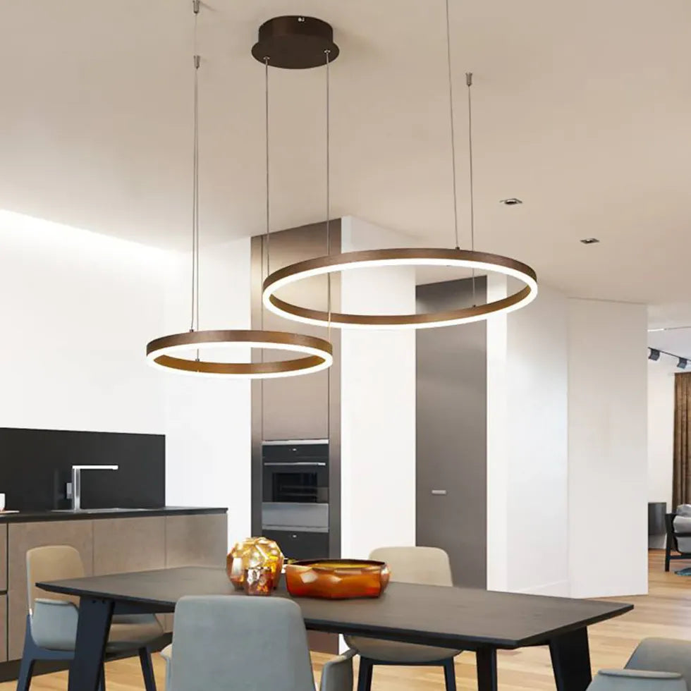 circle led modern pendant light