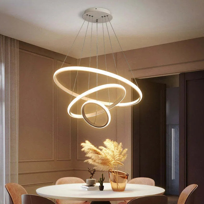 ring-shaped led modern pendant light