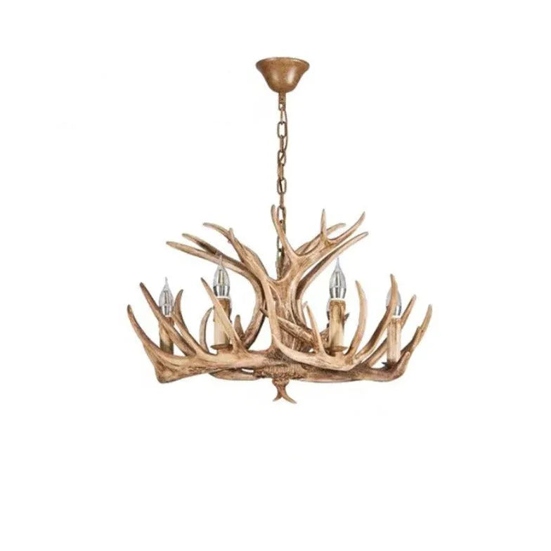 Rustic style antler led chandelier