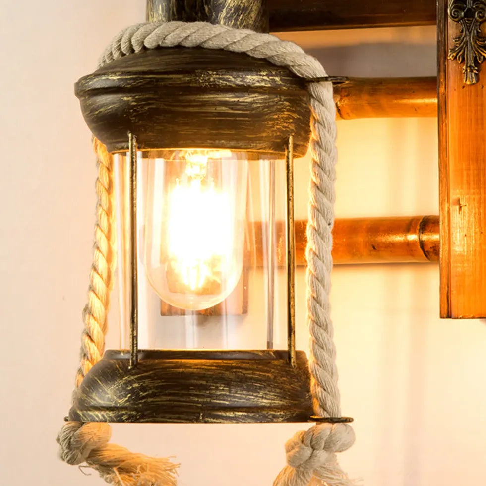 kerosene Wooden Vintage Wall Lights