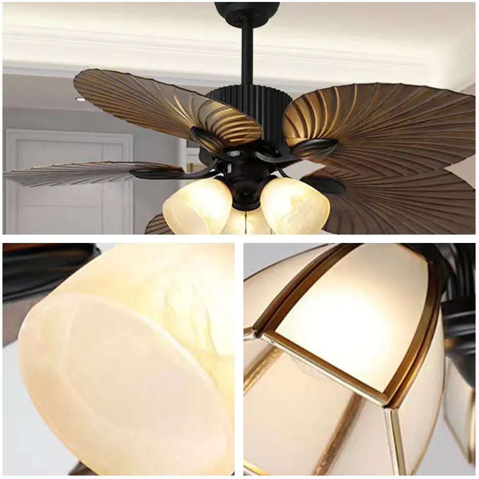 Pull Chain Vintage Design Living Room Fan Light