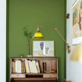 green glass wall light reading