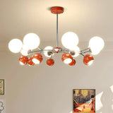 Two Tone Multi-Ball Radial Chandelier