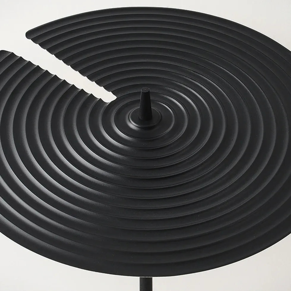 Large Black Disc Modern Table Lamp