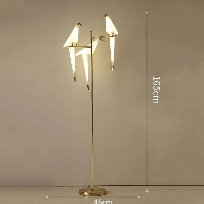 Bird-Shaped Decorative Metal Artistic Floor Lamp