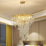 Branch-shaped Crystal Luxury Living Room Pendant Light