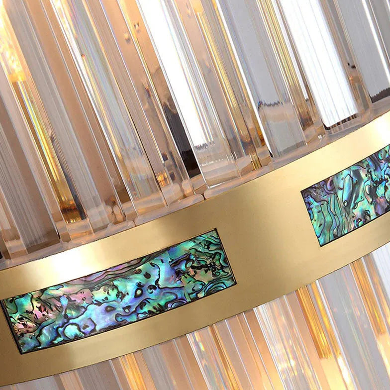 Luxury Crystal Pipe Gold Wall Lights