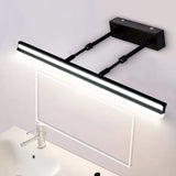 Acrylic Black Linear Bathroom Mirror Lights