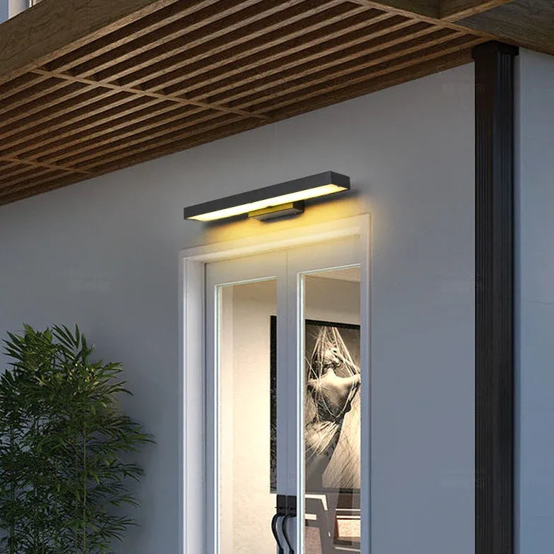 modern outdoor wall lights with sensor black