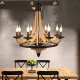 Candle Black Rope Vintage Chandelier