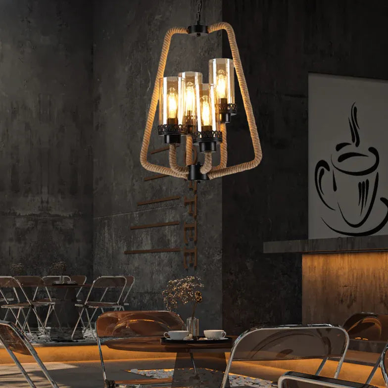 Rope Bulb Cluster Restaurant Industrial Pendant Light