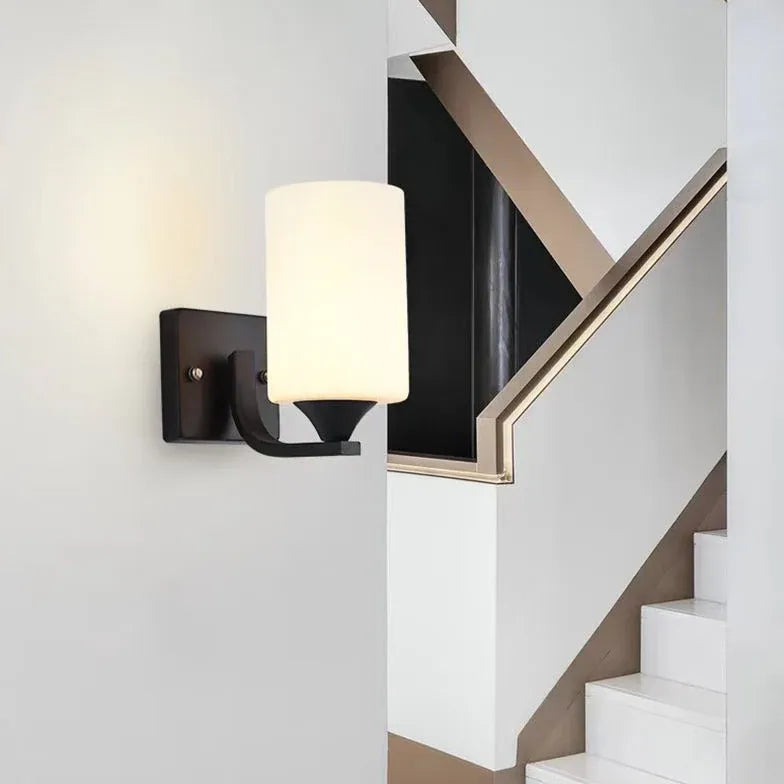 Cylinder Frosted Glass Modern Wall Lights