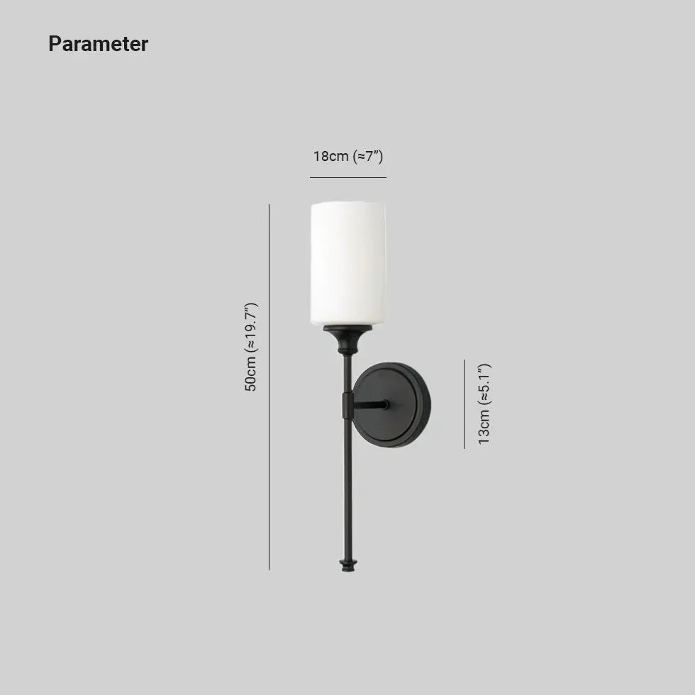 Single Arm Glass Bathroom Wall Lights