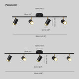 Adjustable Multiple Black Metal Light Heads