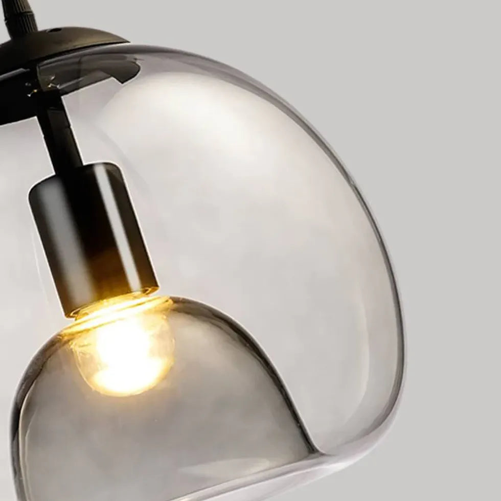 Brown Adjustable Glass Modern Pendant Light