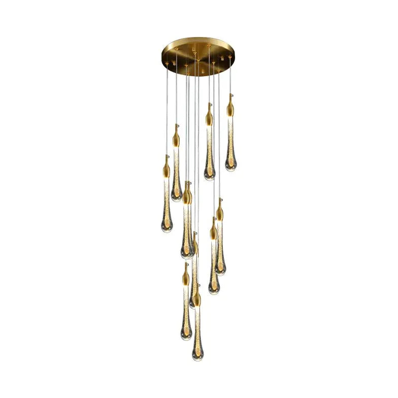 Dripping Gold Crystal Elegant Chandelier