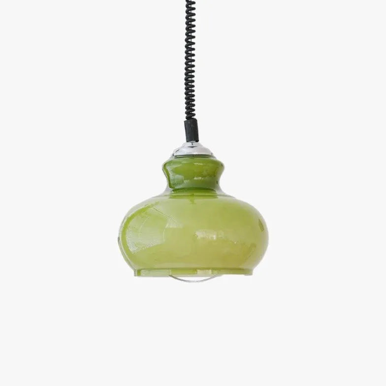 Green Kettle Glass Pendant Light