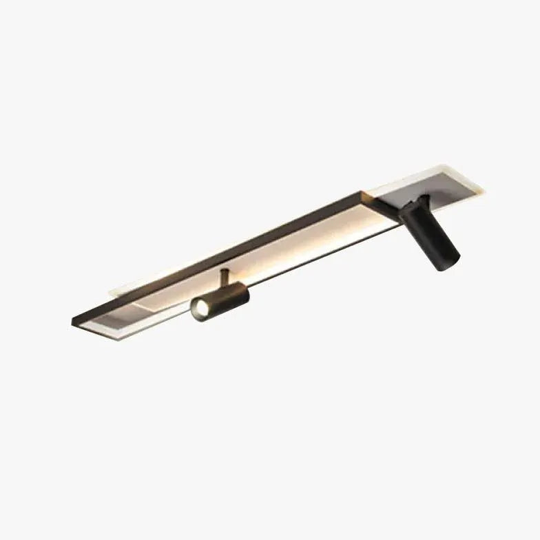 Black Rectangular Long LED Recessed Ceiling Light