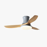 3-Blade Wood Bedroom Fan Light