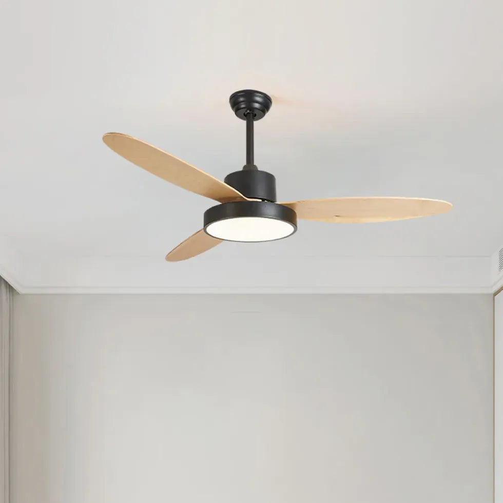 Oval Blade Modern Living Room Fan Light