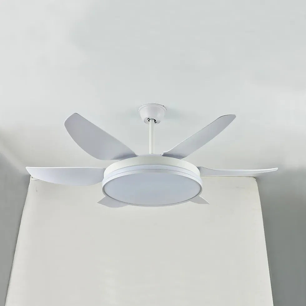 Six-Blade Modern Minimalist LED Fan Light