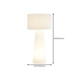 White Large Cylindrical Decorative Floor Lamp