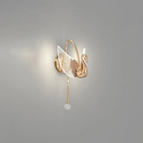 Swan Modern Gold Plug in Wall Lights